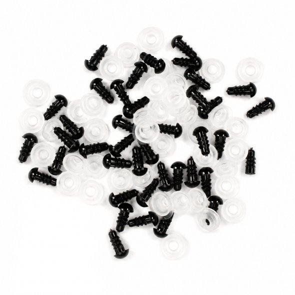 Go Handmade Sicherheitsaugen Set schwarz (Ø 6 mm / 20 Paar)