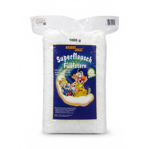 Hobbybest Profi Füllwatte Superflausch Füllfasern (1 kg / EN71-3)