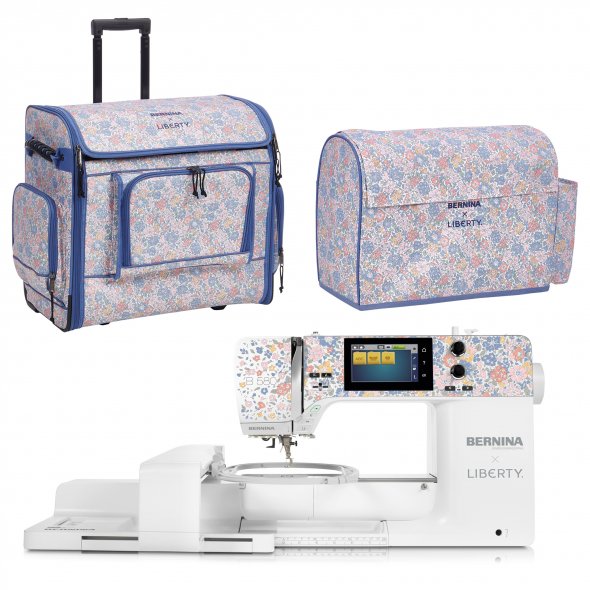 Bernina 580 LIBERTY EDITION Nähmaschine mit Stickmodul und Trolley-Set
