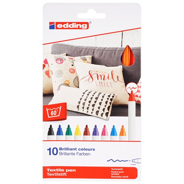 Edding 4600 textile marker Box (Basic / 10 Farben)