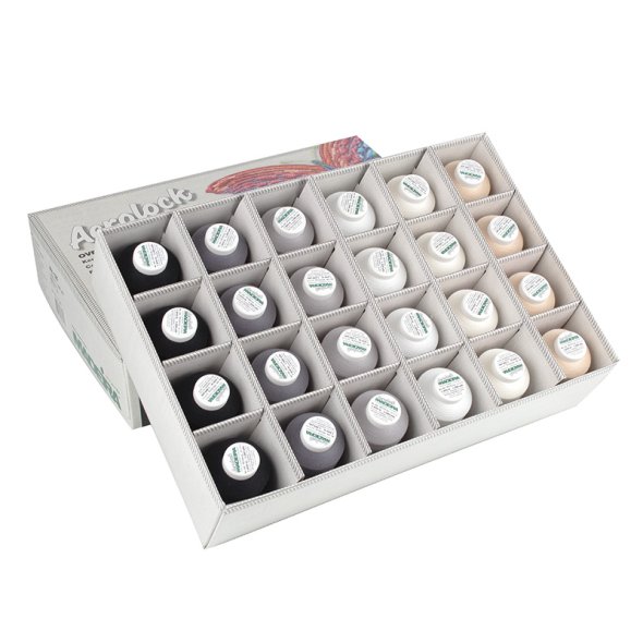 Madeira Aerolock No.125 Overlock Garnbox (6 Farben/ 24 x 1200 m)