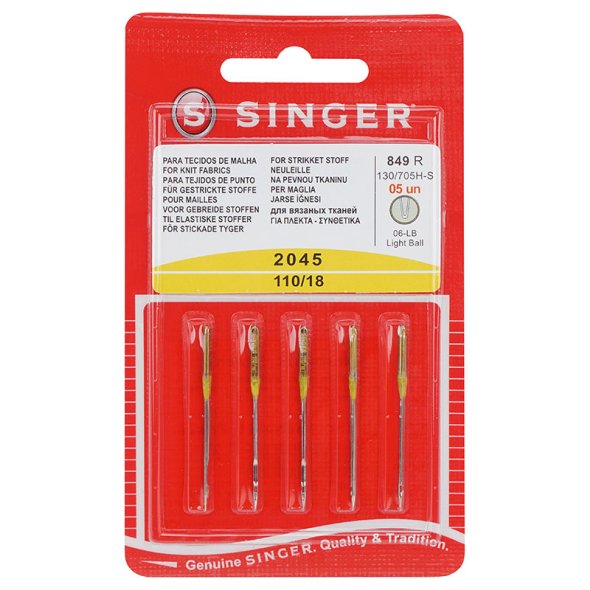 Singer Jersey-Nadeln 2045/Stärke 110/130/705 H-S/5 Nadeln