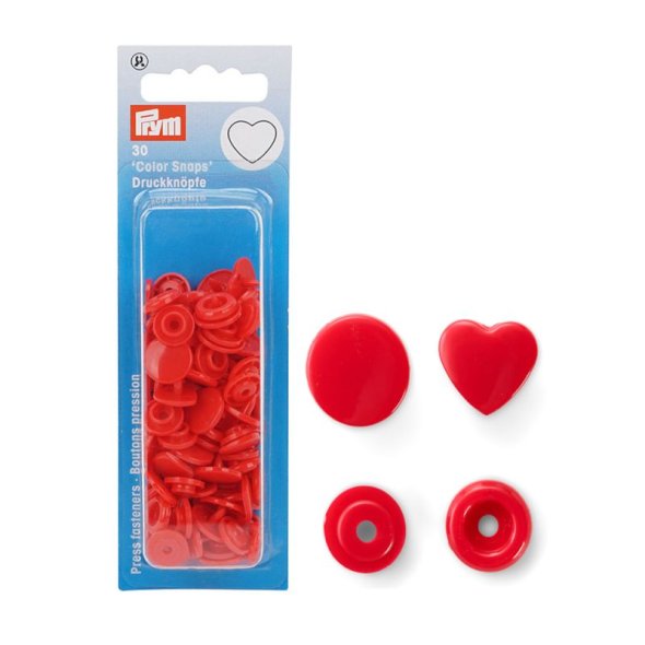 Prym Color Snaps Herzen (12,4 mm / 5 Farben)