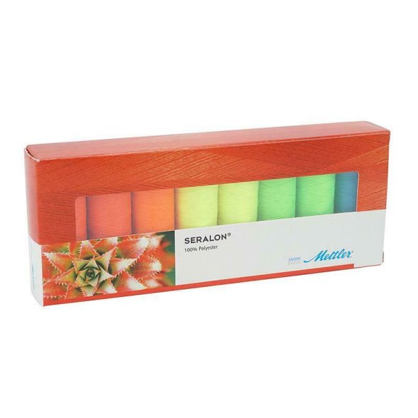 Amann Mettler Seralon Neon Nr.100 Garnset (8 x 200 m)