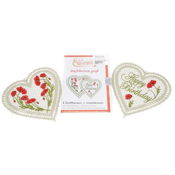 Windesign Stickmuster USB Duftherzen in Lacetechnik (groß)