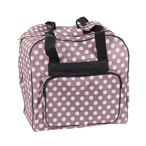 Over-Coverlocktasche (altrosa/weiß gepunktet)