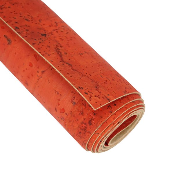 Korkstoff orangerot (0,50 x ca.0,70 m)