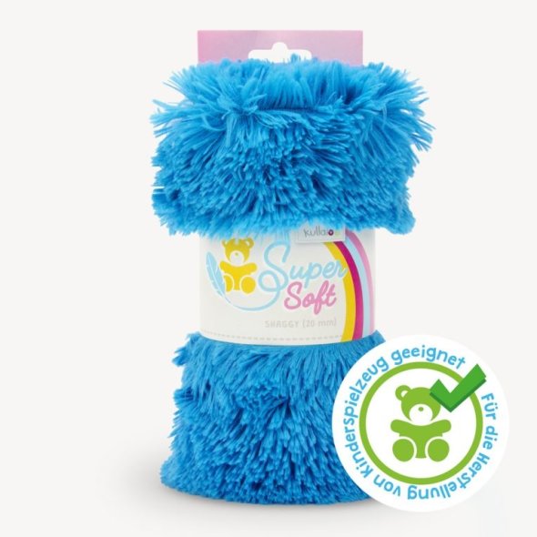 Kullaloo Zottelplüsch Super Soft SHAGGY (Florlänge 20 mm) 62382 - blau