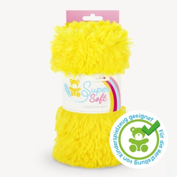 Kullaloo Zottelplüsch Super Soft SHAGGY (Florlänge 20 mm) 62383 - gelb
