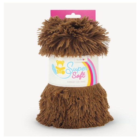 Kullaloo Zottelplüsch Super Soft SHAGGY (Florlänge 30 mm) 62385 - braun