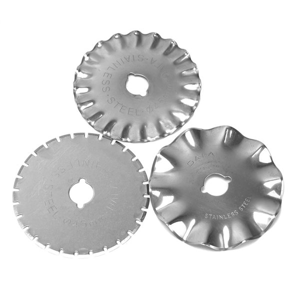 Ersatzklingen-Set für Rollschneider Maxi (45 mm/3 St./Aufbewahrungsbox)
