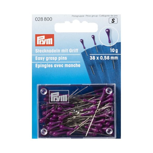 Prym Stecknadeln mit Griff (38 x 0,58 mm/ violett/ 10 g)