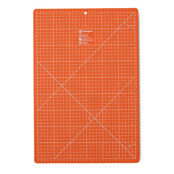 Prym Schneideunterlage (30 x 45 cm/ cm/ inch-Skalierung/ orange)