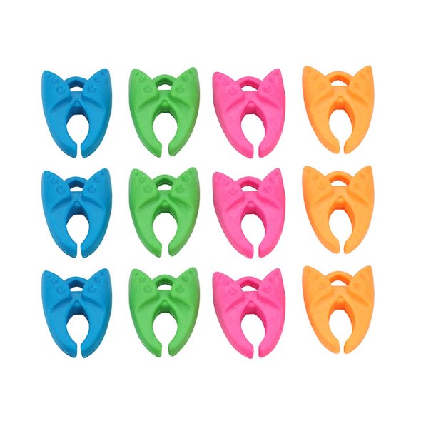 Spulenclips Tulips (12 St. bunt)