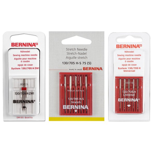 Bernina Nähmaschinennadel-Set 4 (Universal 100/ Stretch 75/ Zwillingsnadel 80/ 11 St.)