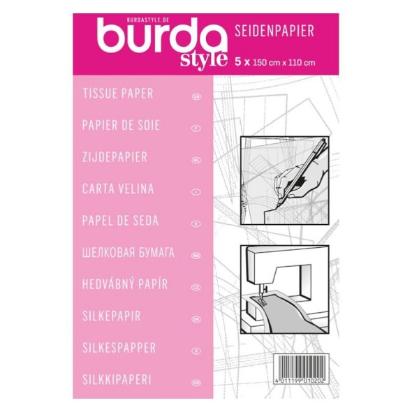 Burda style Seidenpapier (5 x 150 cm x 110 cm)