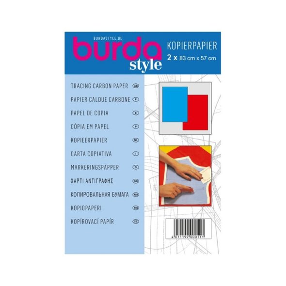 Burda style Kopierpapier (1 x blau, 1 x rot, 83 cm x 57 cm)