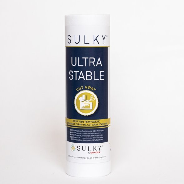 SULKY Ultra Stable (25 cm x 5 m/ weiß/ permanent klebendes Vlies zum Aufbügeln)