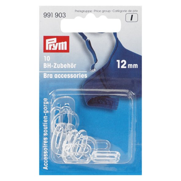 Prym BH-Zubehör Sortiment (12 mm/ transparent)