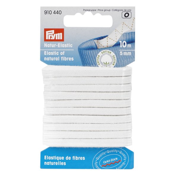 Prym Natur-Elastic Gummi (5 mm x 10 m/ rohweiß)