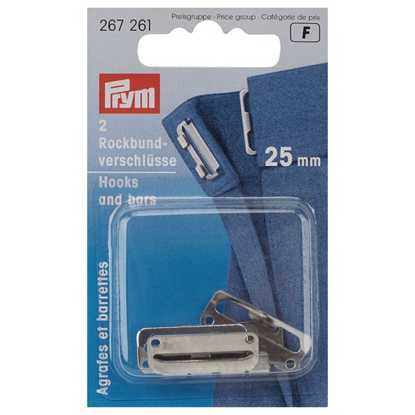 Prym Rockbundverschlüsse (25 mm/ silberfarbig/ 2 St.)