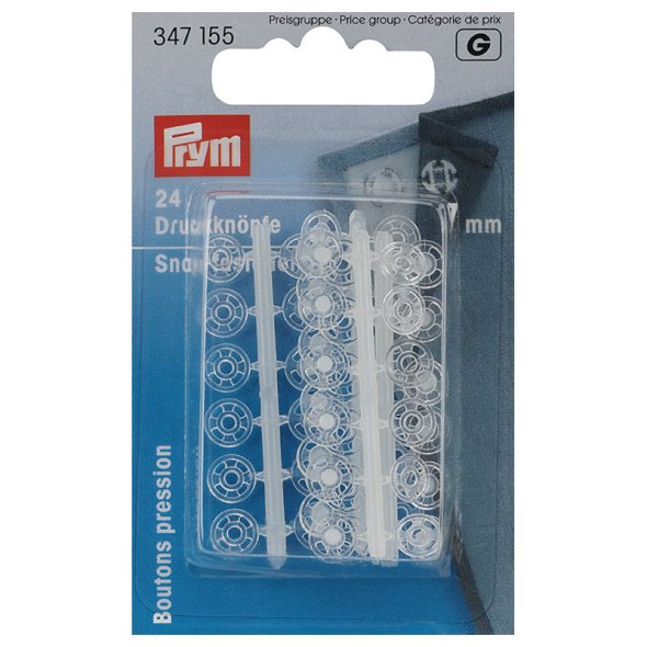 Prym Druckknöpfe Kunststoff (7 mm/ transparent/ 24 St.)
