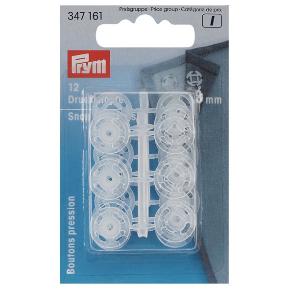 Prym Druckknöpfe Kunststoff (13 mm/ transparent/ 12 St.)
