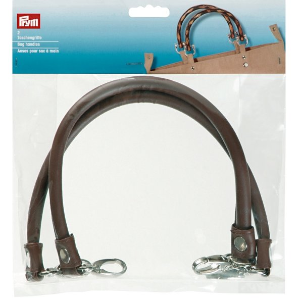 Prym Taschengriffe Laura (48 cm/ Kunstleder/ braun/ 2 St.)