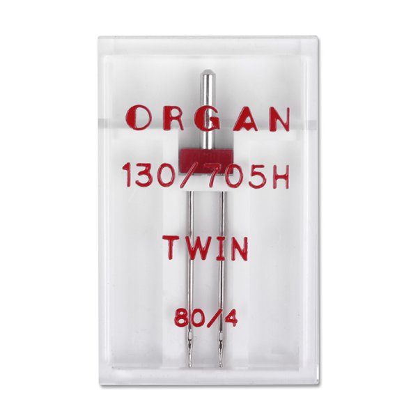 Organ Zwillingsnadel / Stärke 80 (Nadelabstand 4 mm / 130/705 HZ / 1 Nadel)