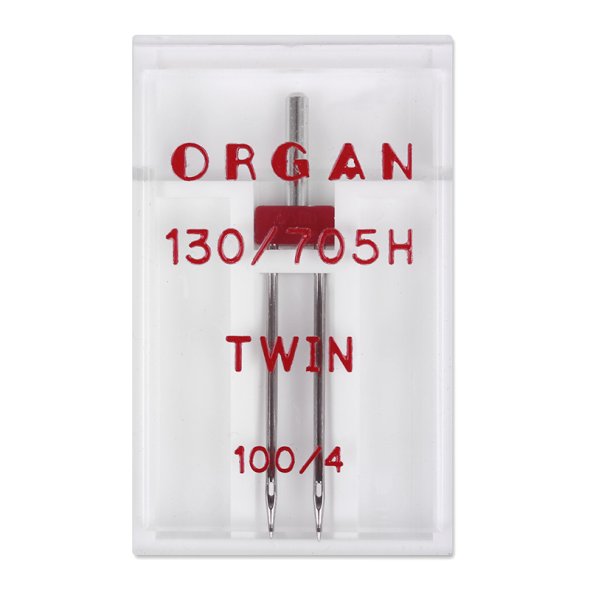 Organ Zwillingsnadel / Stärke 100 (Nadelabstand 4 mm / 130/705 HZ / 1 Nadel)
