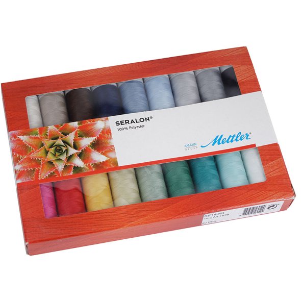 Amann Mettler Seralon No.100 Garnset (18 Farben/ 200 m)