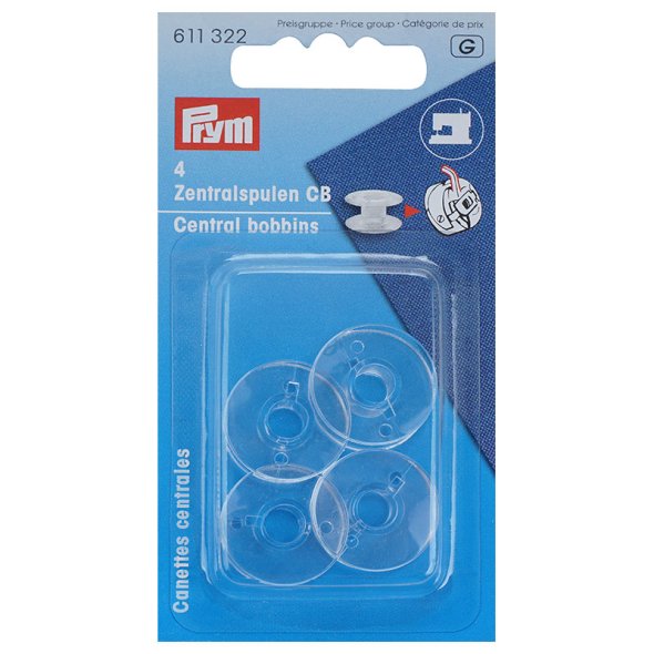 Prym Nähmaschinenspulen für CB-Greifer (transparent/ 4 St.)