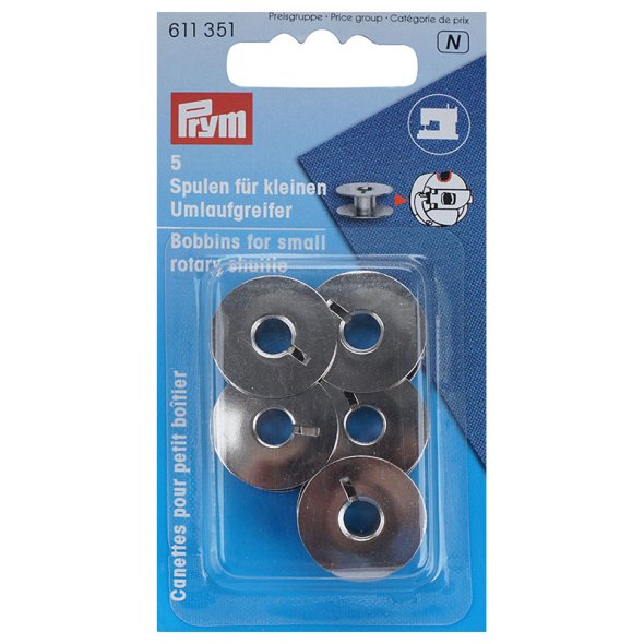Prym Nähmaschinenspulen für kleinen Umlaufgreifer (Metall/ 5 St.)