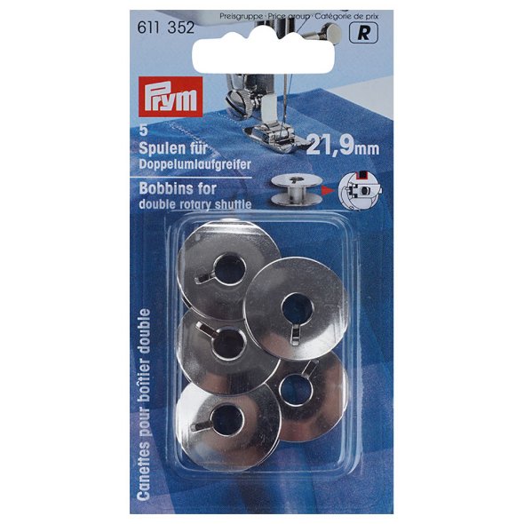 Prym Nähmaschinenspulen Doppelumlaufgreifer (21,9 x 9,0 mm/ 5 St.)