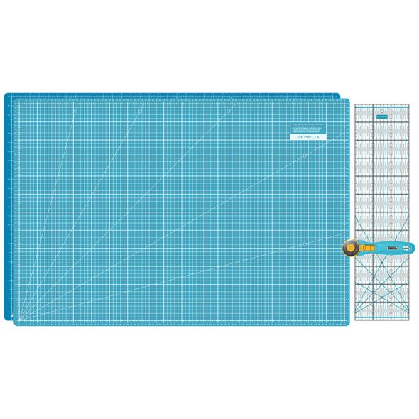 Semplix Schneidematten-Set A1 türkis/petrol (Matte 90 x 60 cm)