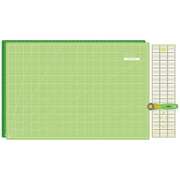 Semplix Schneidematten-Set A1 hellgrün/grün (Matte 90 x 60 cm)