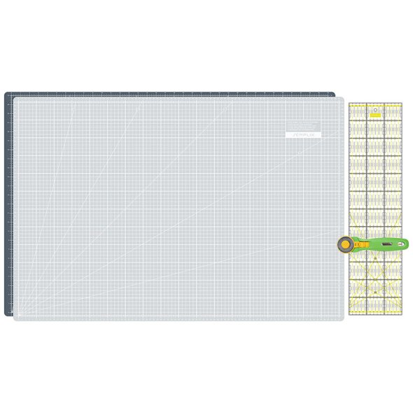 Semplix Schneidematten-Set A1 grau/grün (Matte 90 x 60 cm)
