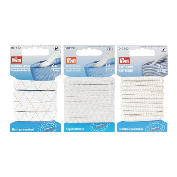 Prym Elastic Gold Zack Gummi-Set (3-teilig)