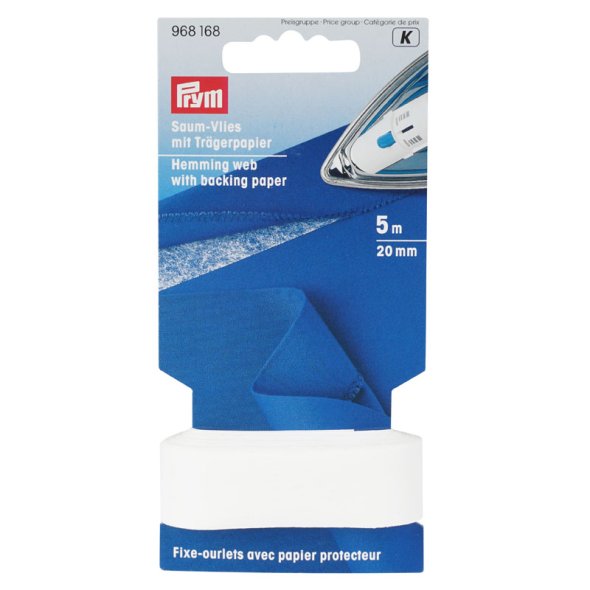 Prym Saum-Vlies mit Trägerpapier (20 mm x 5 m)