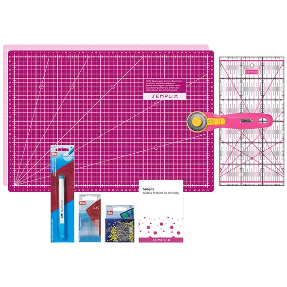 Semplix Patchwork Starter Set beere/ pink + GRATIS Prym Aqua-Trickmarker