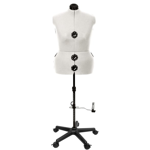Schneiderpuppe/ Schneiderbüste DIANA "D" XL beige mit Rollen (verstellbar)