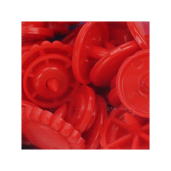 Prym Color Snaps Blumen (13,6 mm/ 5 Farben) 393 438 - rot