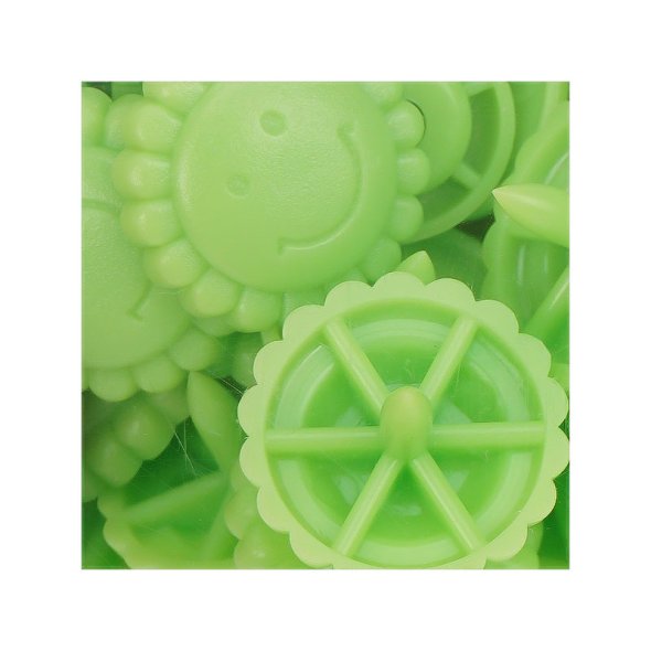 Prym Color Snaps Blumen (13,6 mm/ 5 Farben) 393 444 - grün