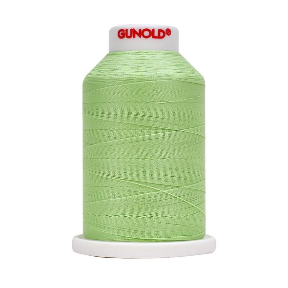 Gunold GLOWY - Fluoreszierende Stickgarne mit Leuchtkraft (1000 m) hellgrün - Farbe 7