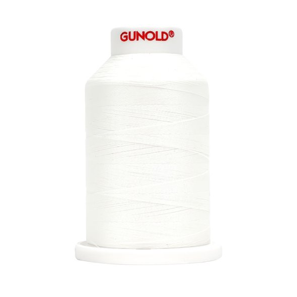 Gunold GLOWY - Fluoreszierende Stickgarne mit Leuchtkraft (1000 m) weiß - Farbe 8