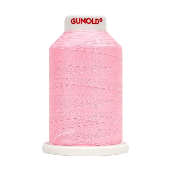 Gunold GLOWY - Fluoreszierende Stickgarne mit Leuchtkraft (1000 m) hellpink - Farbe 3