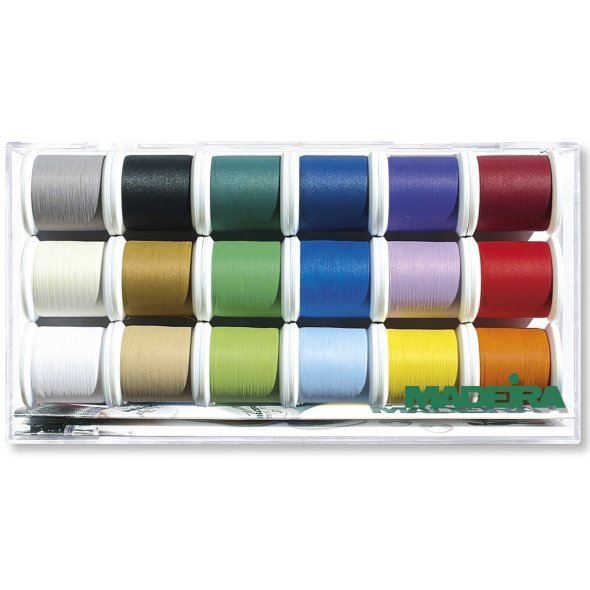Madeira Frosted MATT No.40 Garnbox (18 Farben/ 200 m)