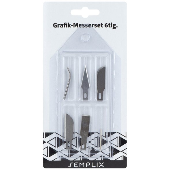 Semplix Grafikmesser-Set (Klingen/ 6-teilig)
