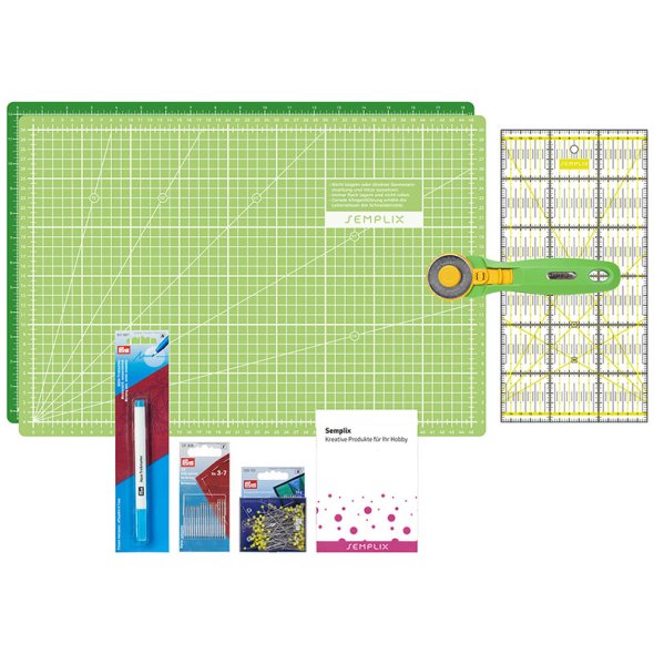 Semplix Patchwork Starter Set hellgrün/ grün + GRATIS Prym Aqua-Trickmarker