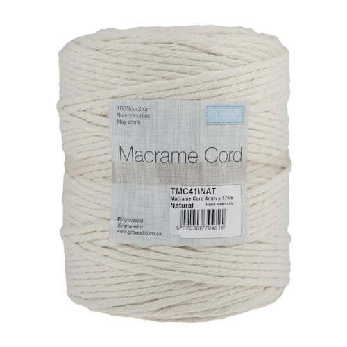Groves Makramee Garn (87 m x 4 mm/ verschiedene Farben) Natural